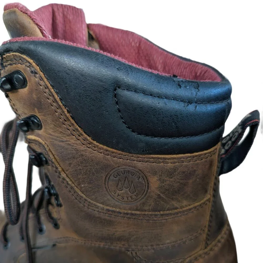 Georgia Boot Co. Men's 8 in. 100G Insulated Safety Toe Leather Boot - Size 10 D